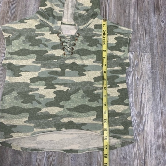 Justice Camouflaged Lace Up Detail Hooded Top - Picture 7 of 7